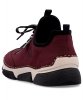 BOTKI sneakersy 36 RIEKER 45973 bordowe damskie półbuty bordo